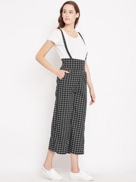 checks relaxed fit culottes