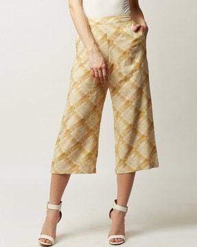 checks relaxed fit culottes