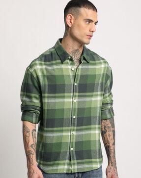 checks relaxed fit shirt