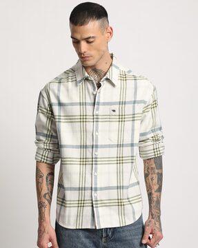 checks relaxed fit shirt