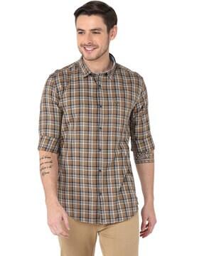 checks slim fit shirt