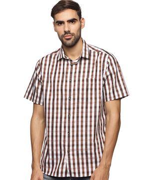 checks slim-fit shirt