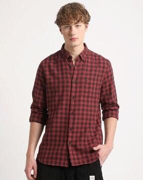 checks slim fit shirt