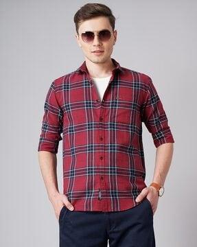 checks slim fit shirt