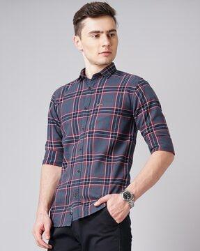 checks slim fit shirt