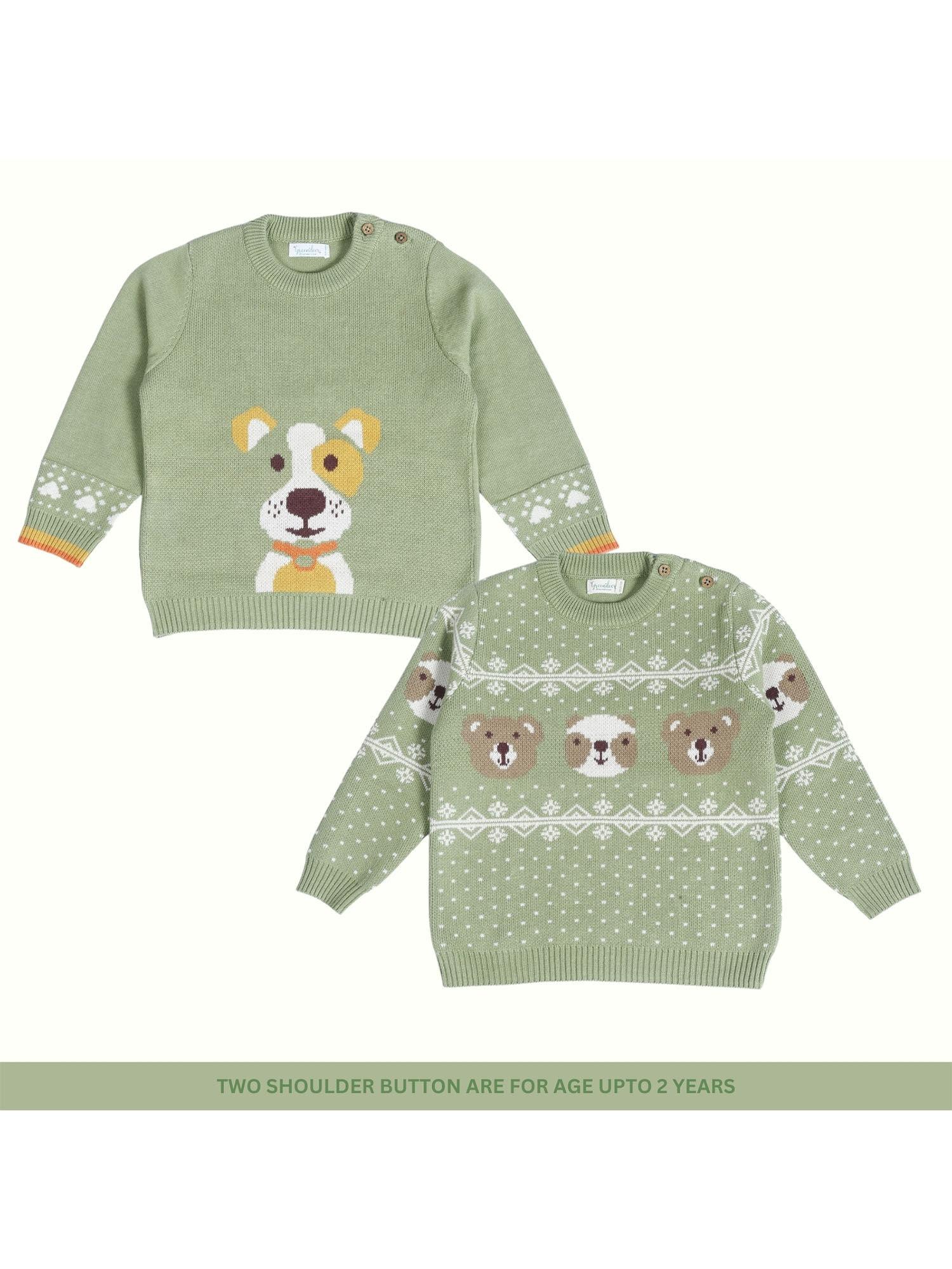 cheerful dog enchanting bear 2 sweaters (set of 2)