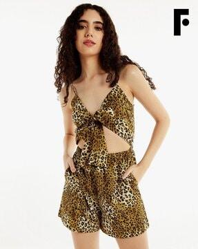 cheetah print playsuit