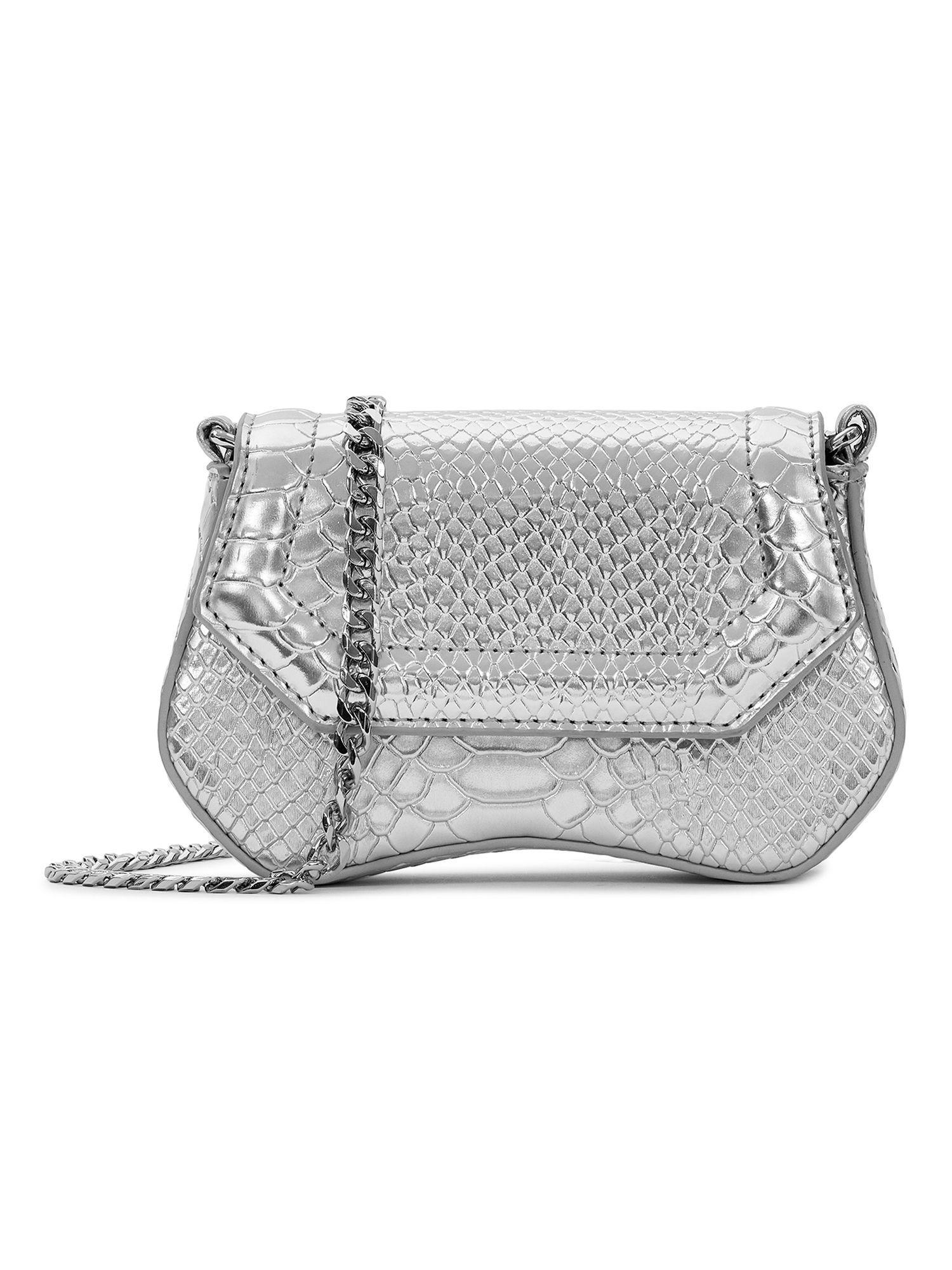 chelsea silver mini crossbody bag (s)