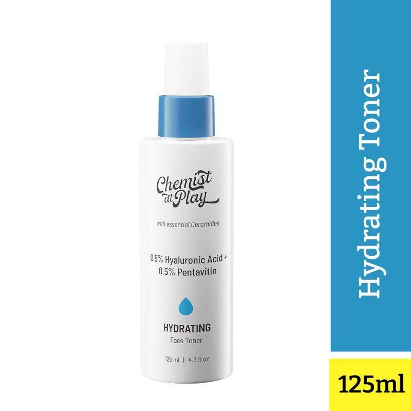 chemist at play hydrating face toner with ceramides, 0.5% hyaluronic acid + 0.5% pentavitin