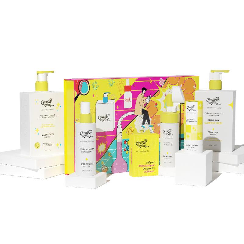 chemist at play glowing skin gift box for brightening and pigmentation concerns