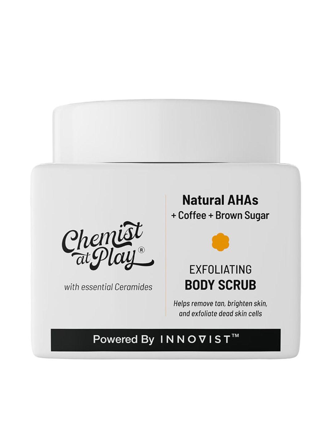 chemist at play natural ahas exfoliating body scrub with coffee & brown sugar - 75g