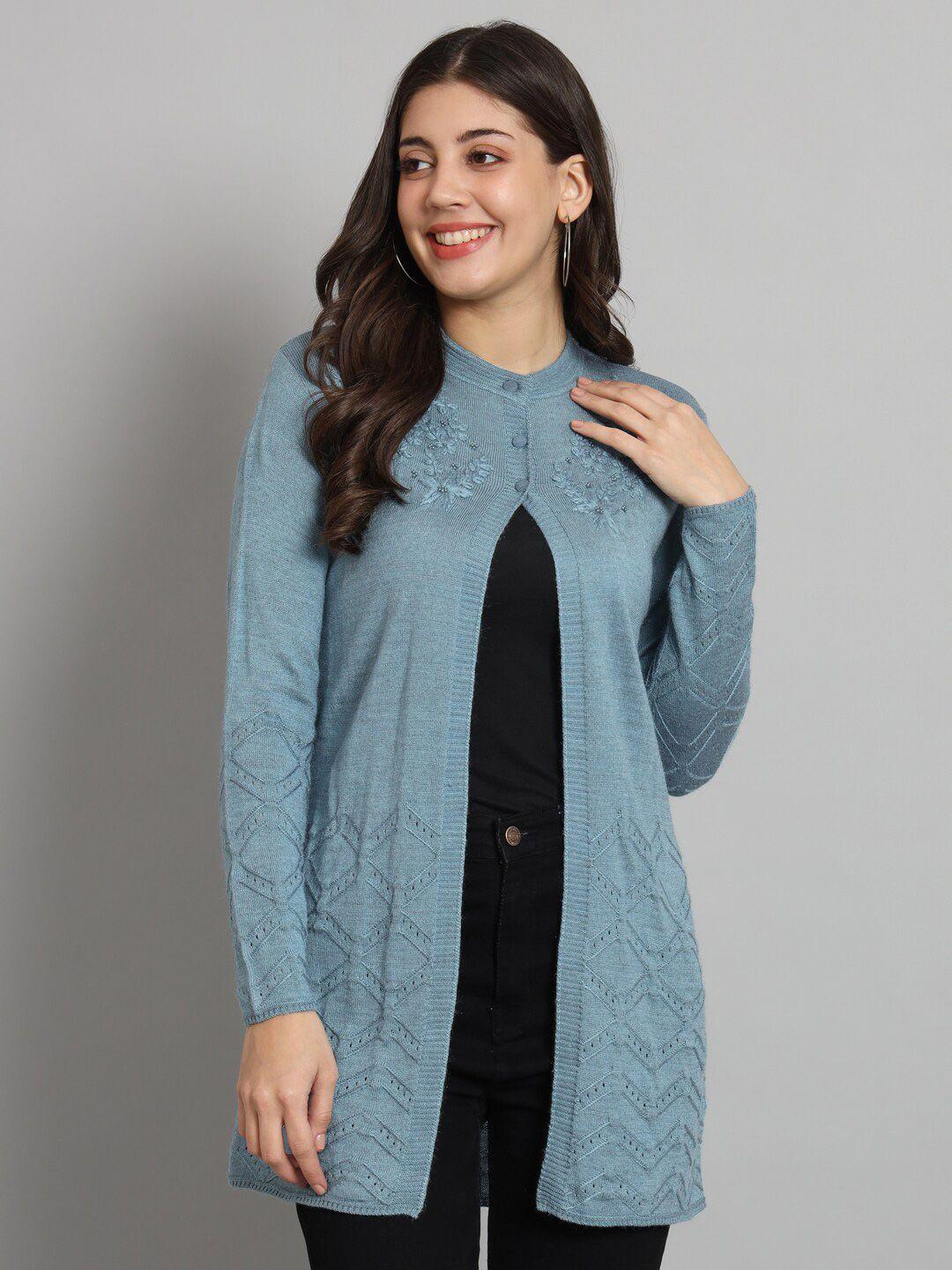 chemistry embroidered woollen cardigan
