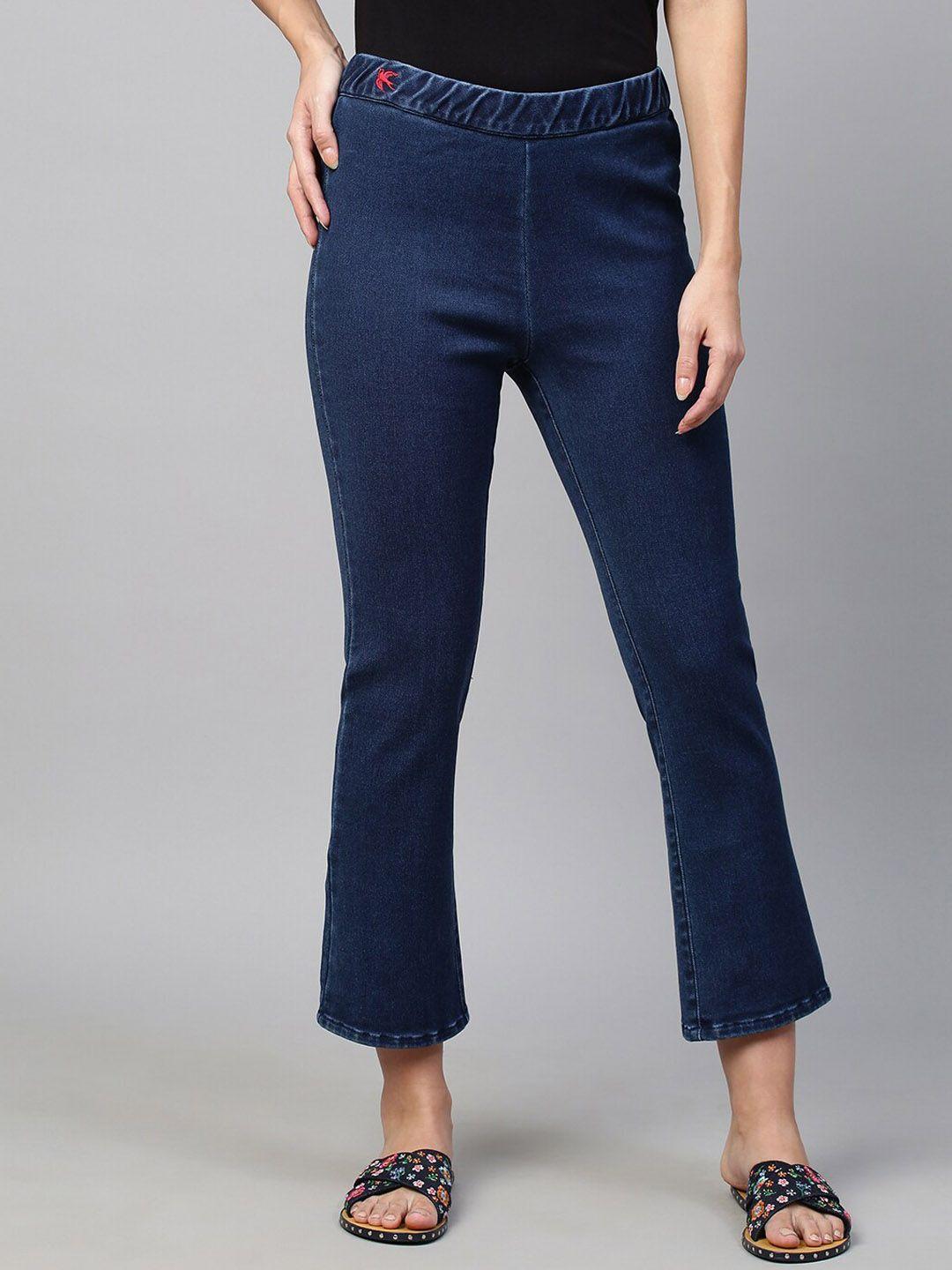 chemistry women navy blue bootcut jeans