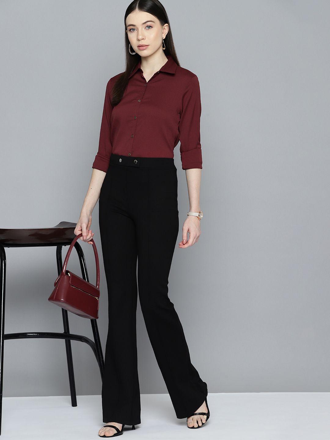 chemistry women solid opaque casual shirt