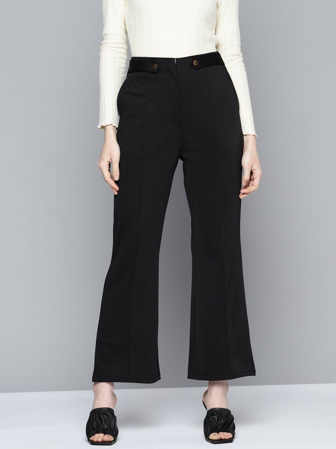 chemistry women tab detail flared trousers