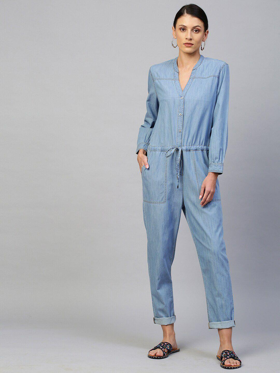 chemistry blue basic jumpsuit