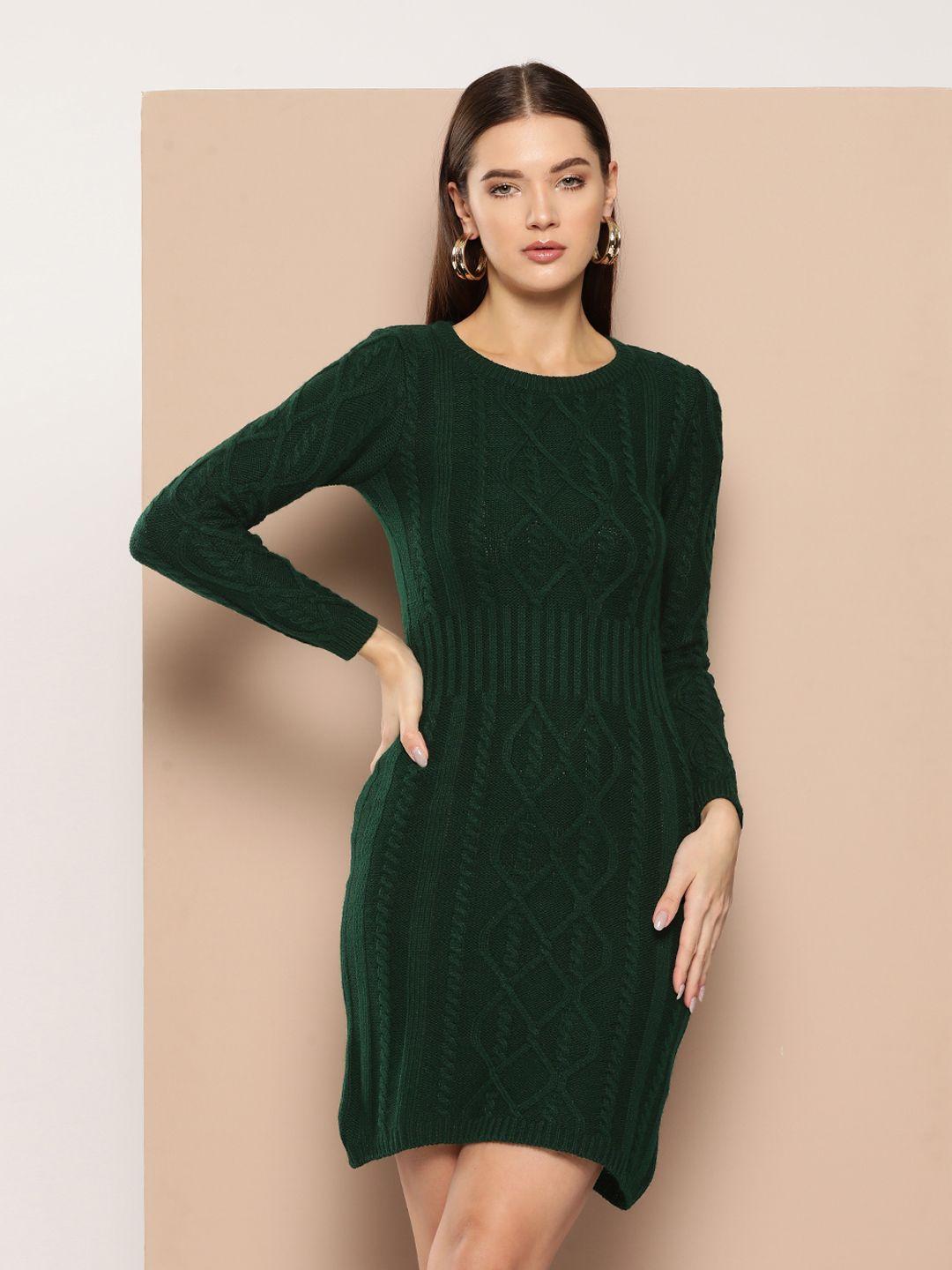 chemistry cable knit acrylic sweater dress