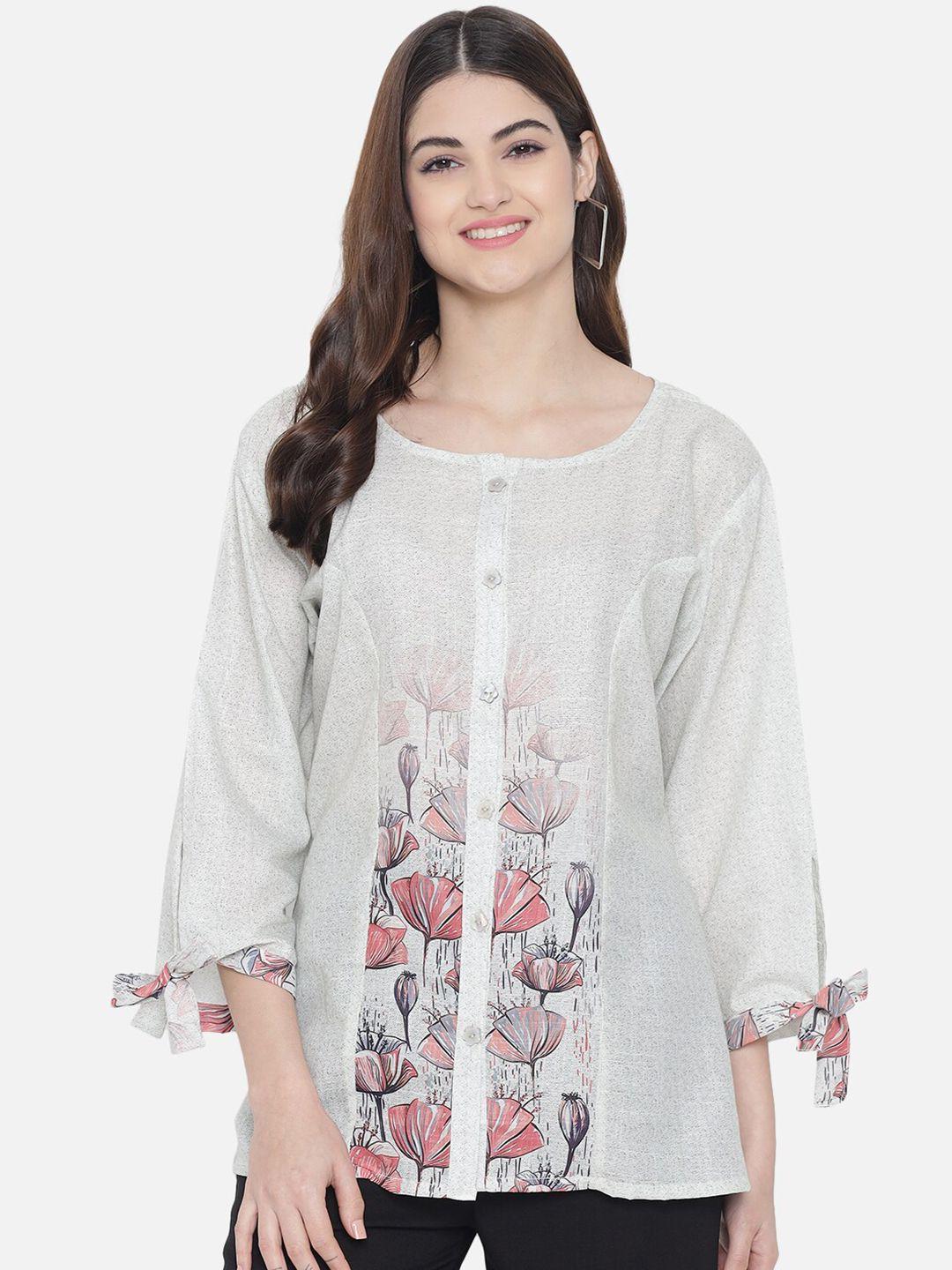 chemistry floral printed shirt style top