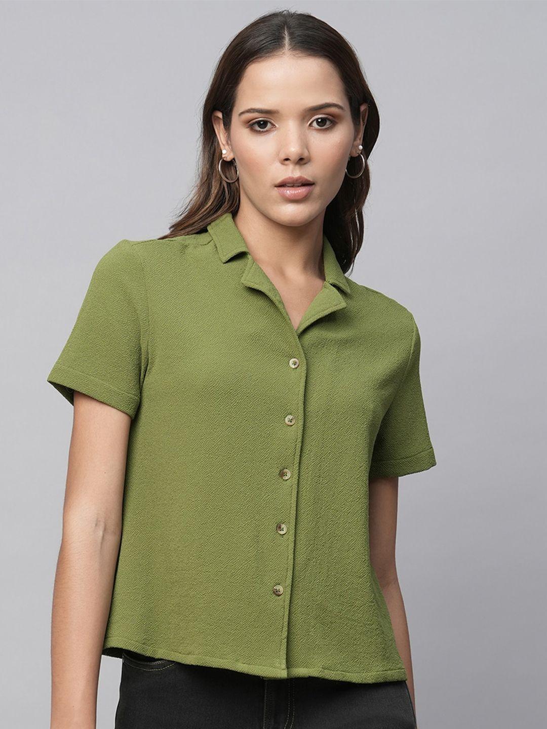 chemistry green shirt style top