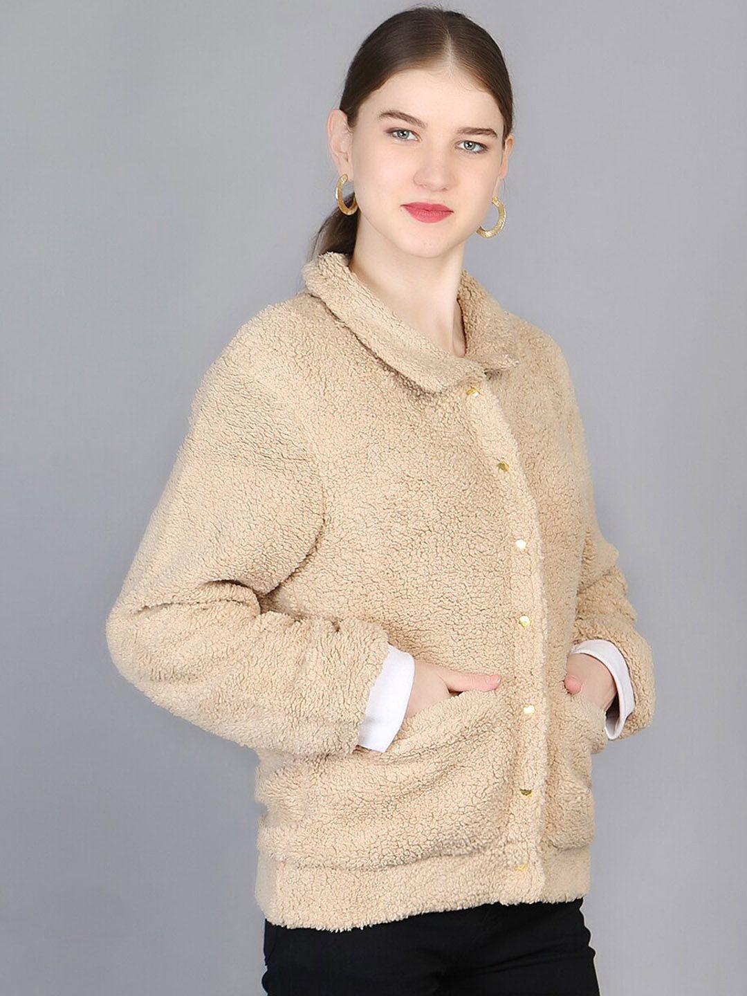 chemistry lightweight faux fur open front jacket