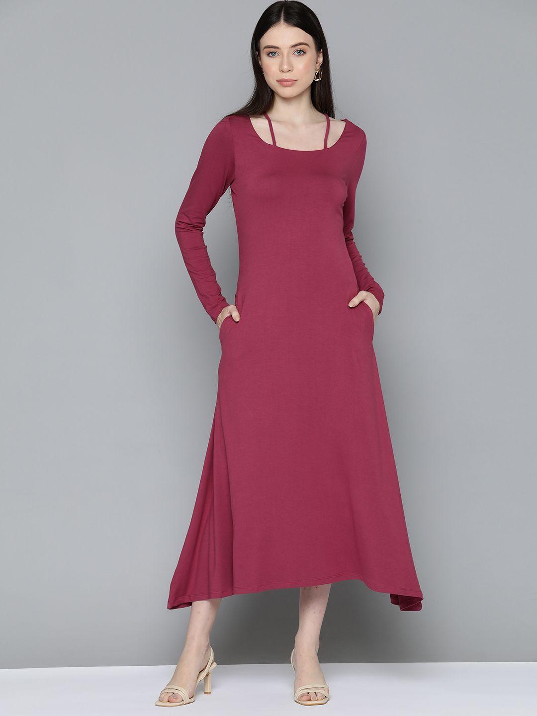 chemistry long sleeves knitted maxi dress