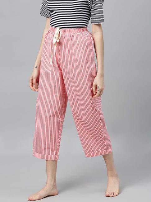 chemistry pink & white striped pyjamas