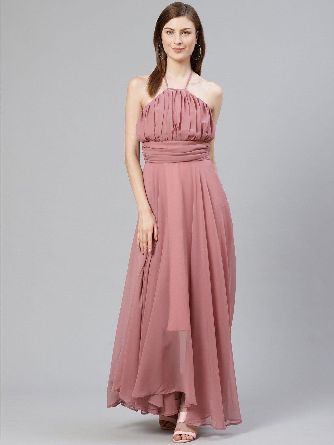 chemistry pink georgette maxi dress