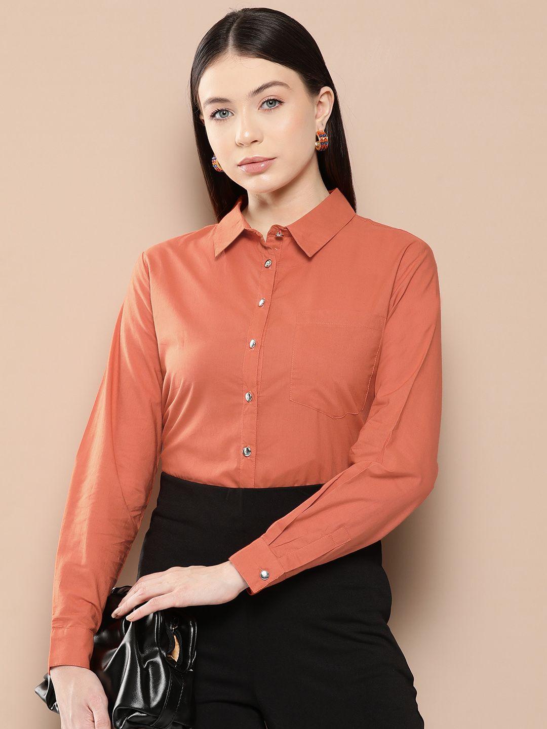 chemistry pure cotton opaque smart casual shirt