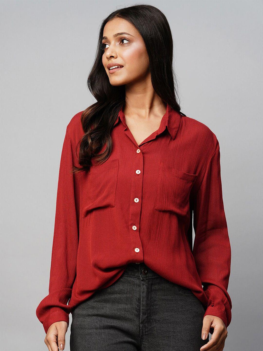 chemistry roll-up sleeves shirt style top