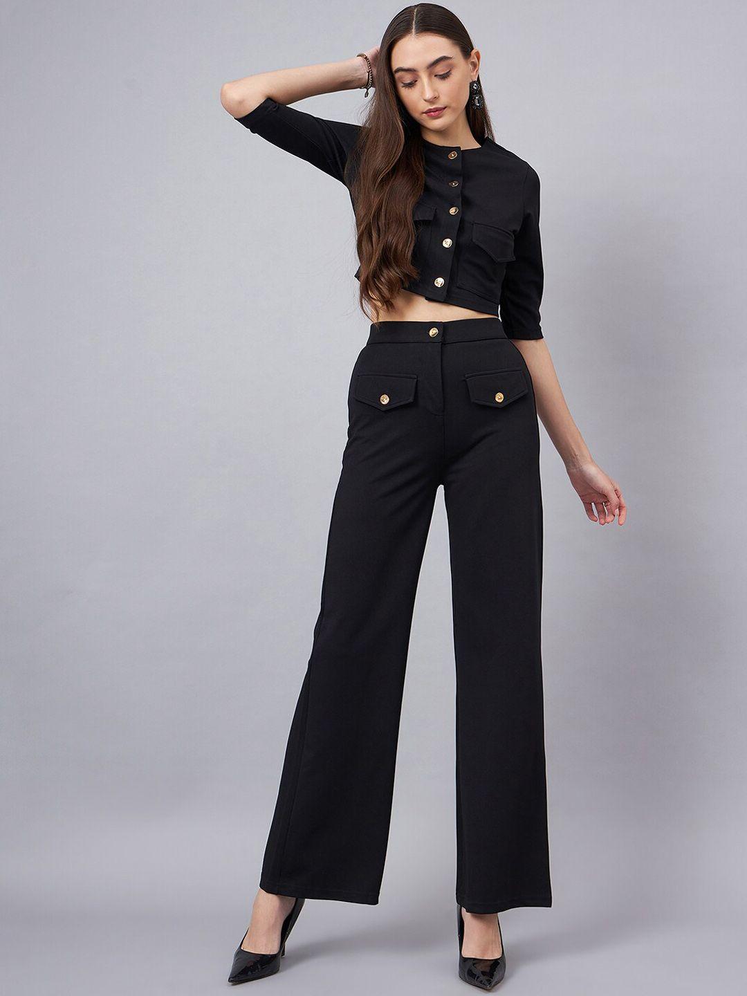 chemistry round neck crop top with trouser