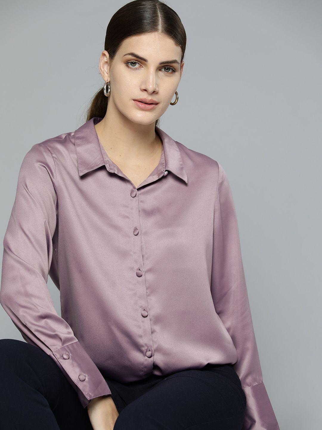 chemistry satin finish semiformal shirt