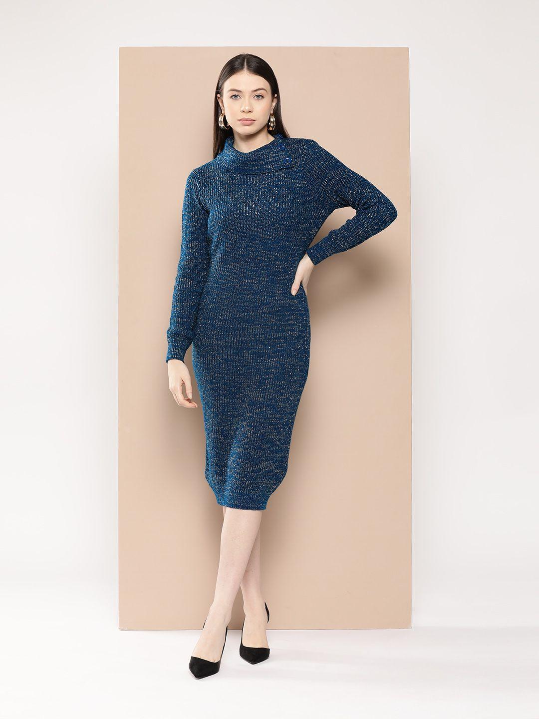 chemistry shimmery sweater midi dress