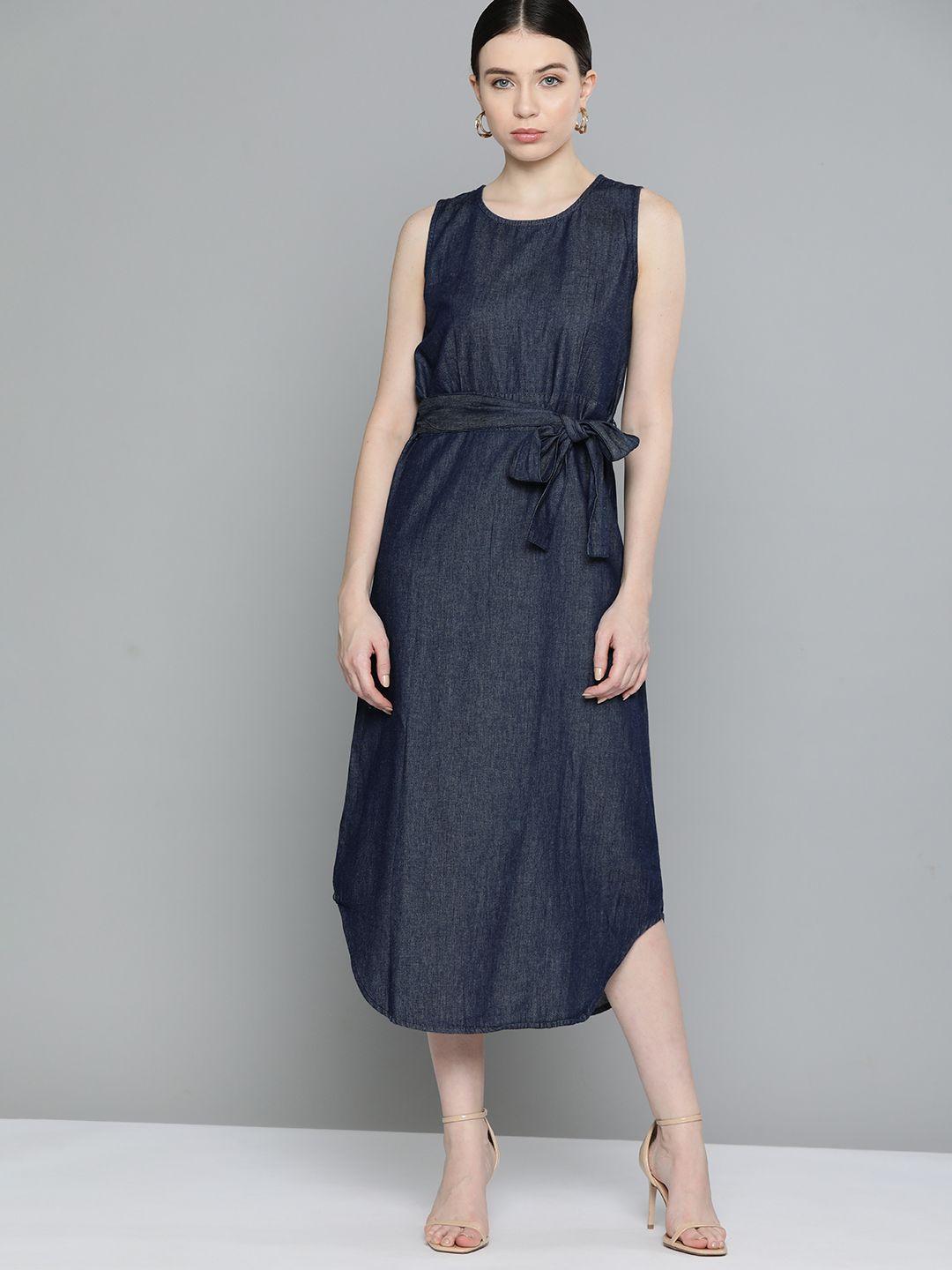 chemistry solid a-line midi dress