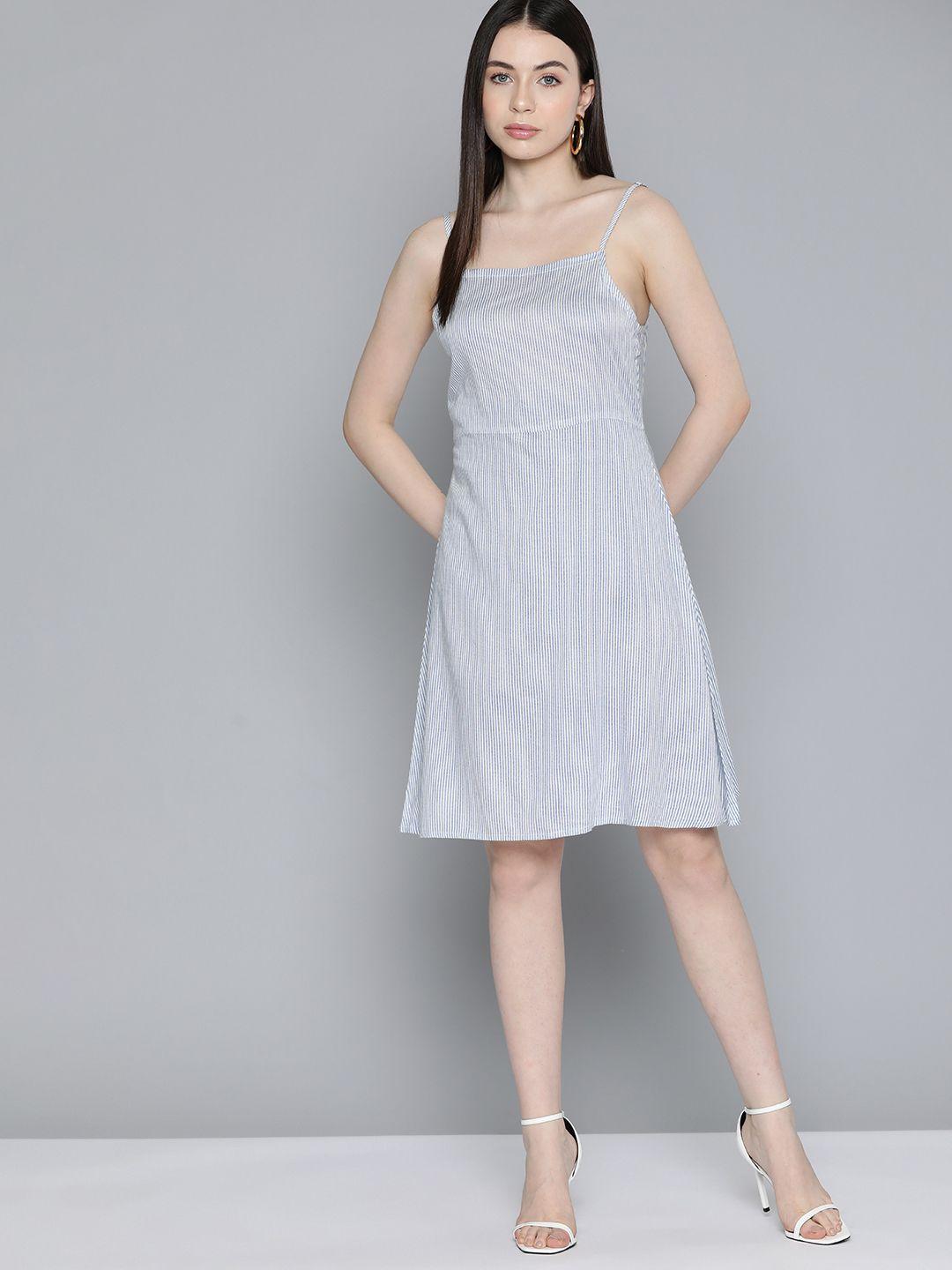 chemistry striped a-line cotton dress