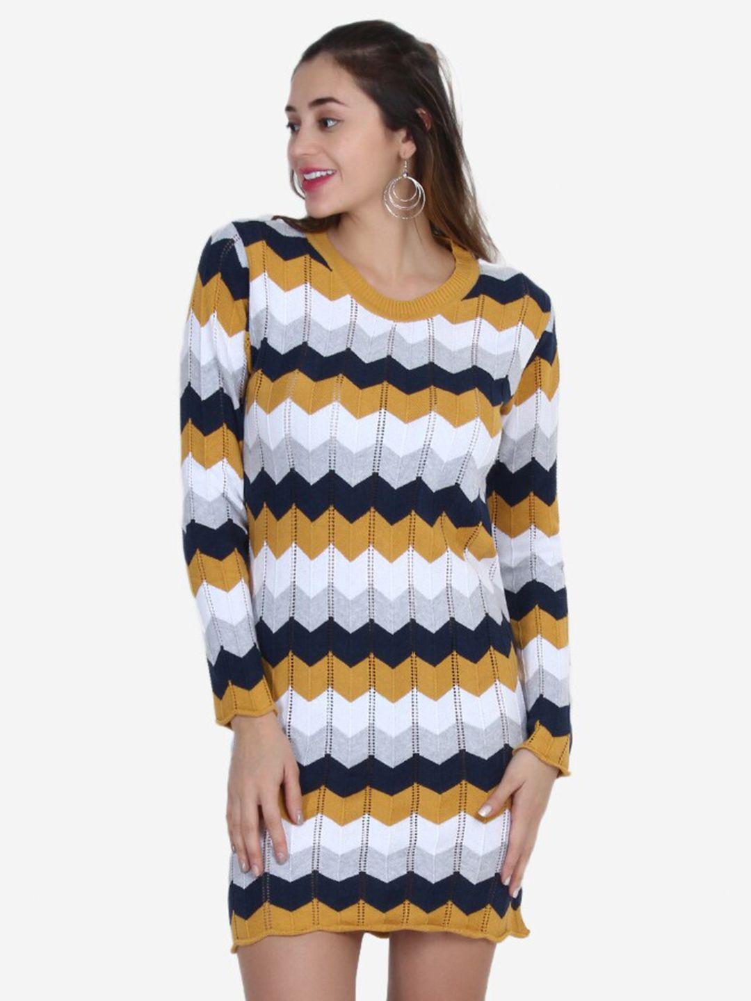 chemistry striped cotton jumper dress