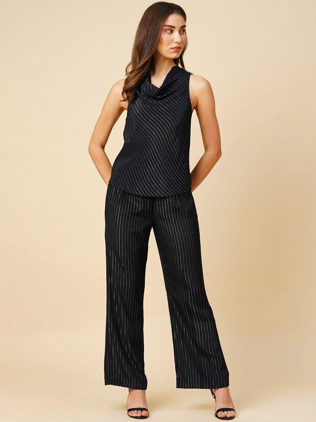 chemistry striped cowl neck top with trousers co-ords