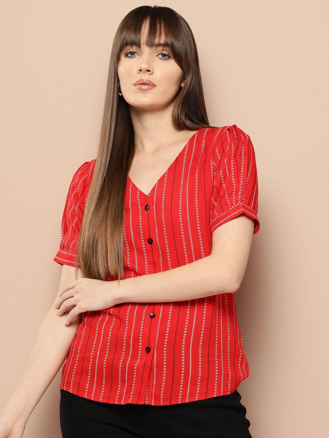 chemistry striped shirt style top