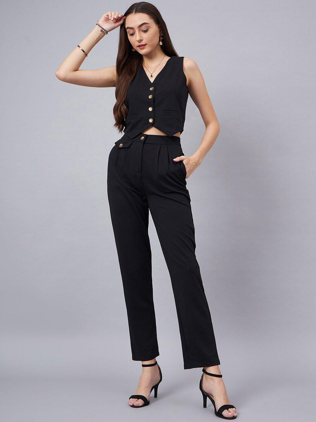 chemistry v-neck crop top with trouser