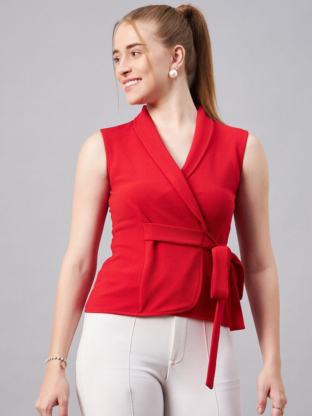 chemistry v-neck wrap top