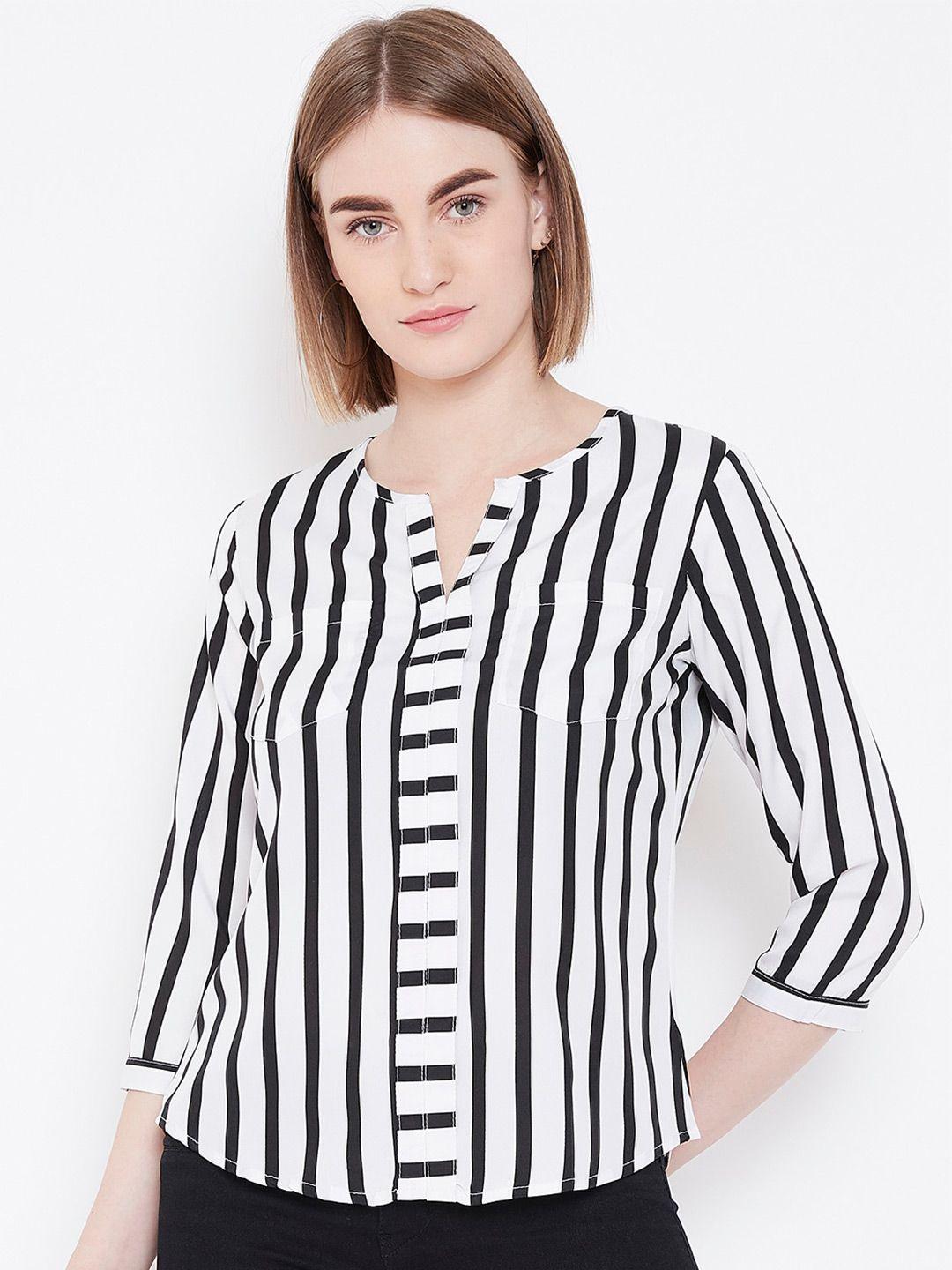 chemistry vertical striped shirt style top