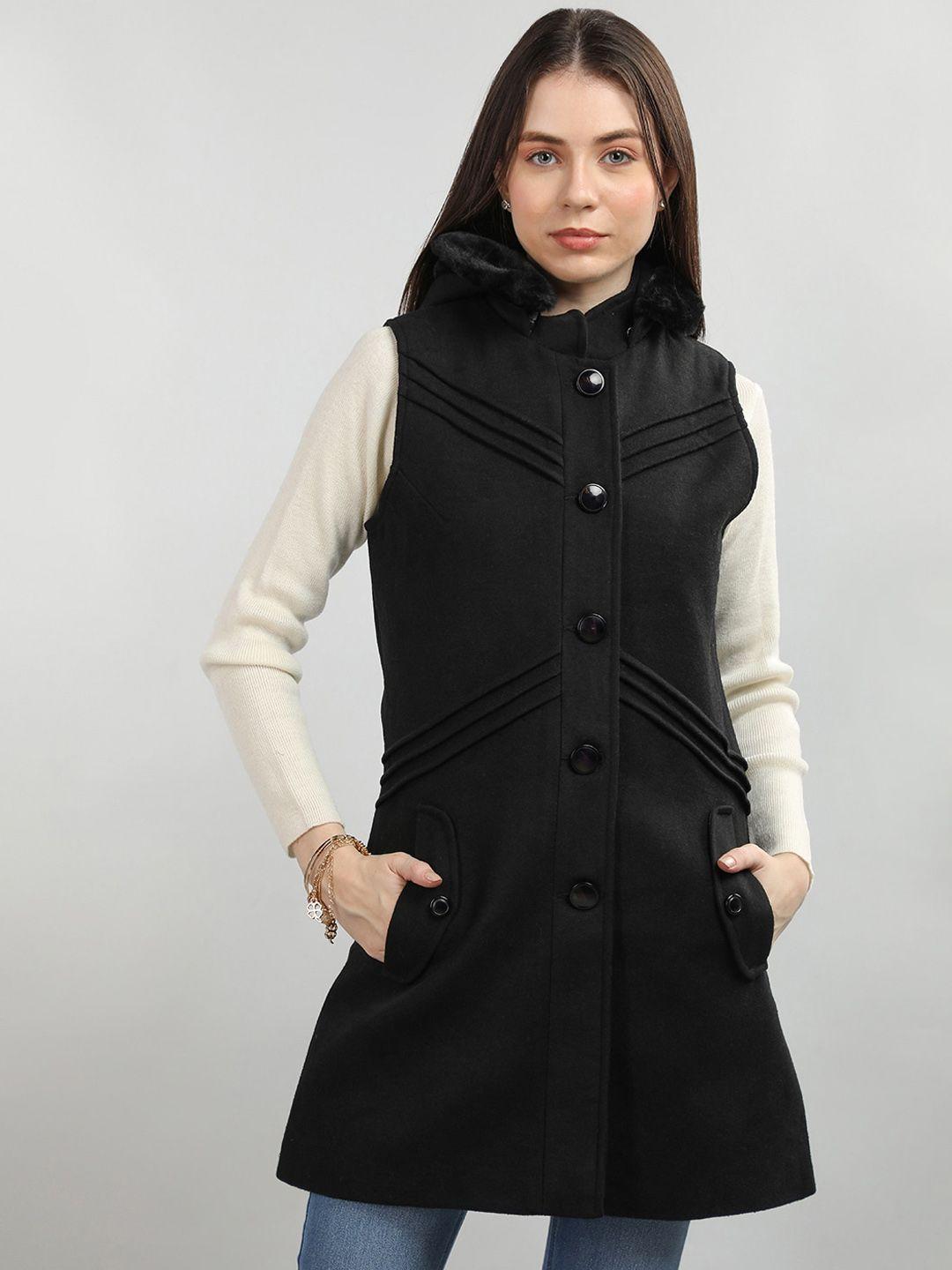 chemistry women black woollen fashion jacket