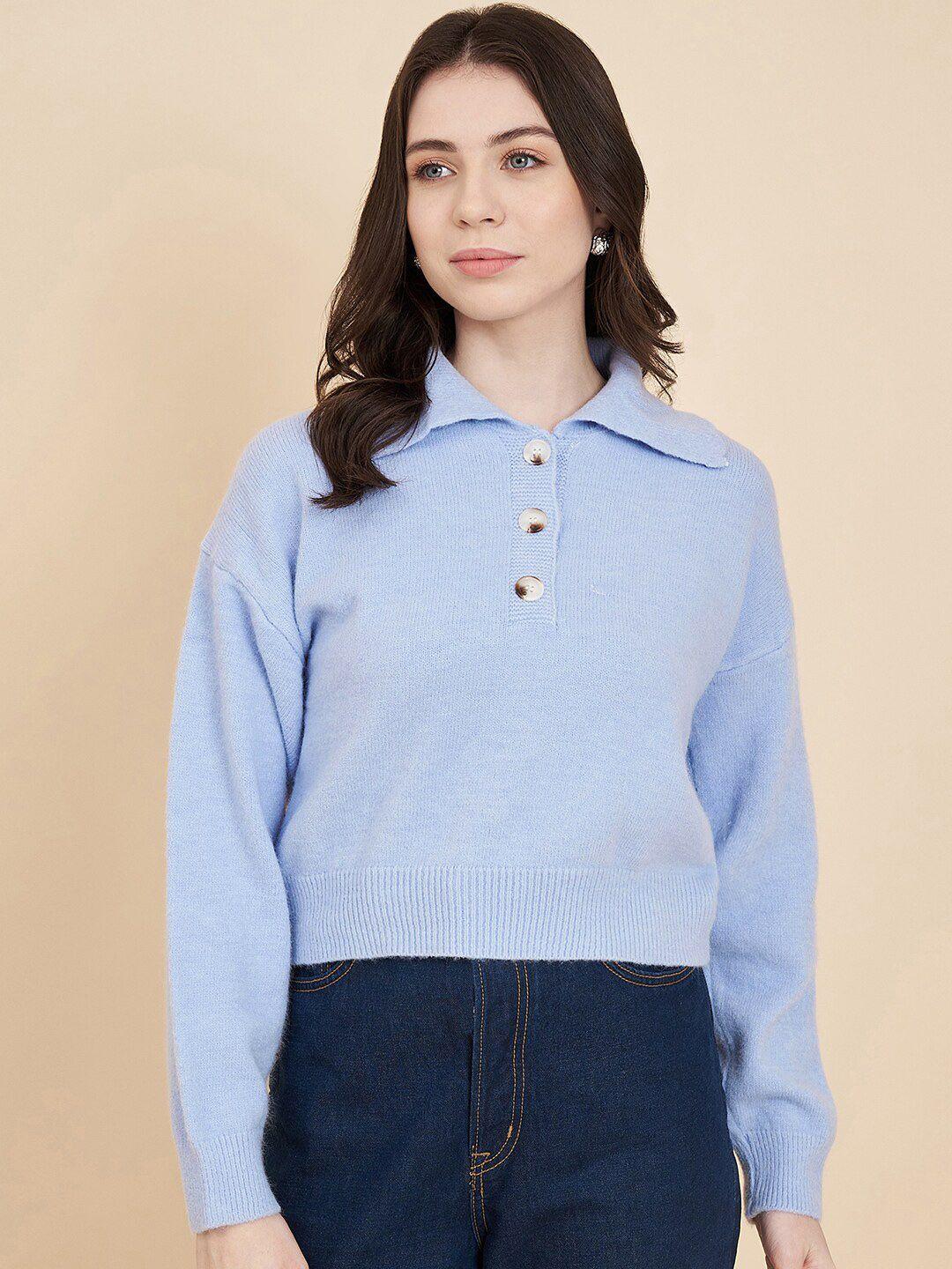 chemistry women blue woollen pullover