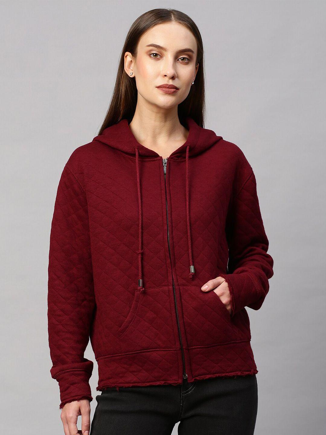 chemistry women burgundy hooded sweatshirt