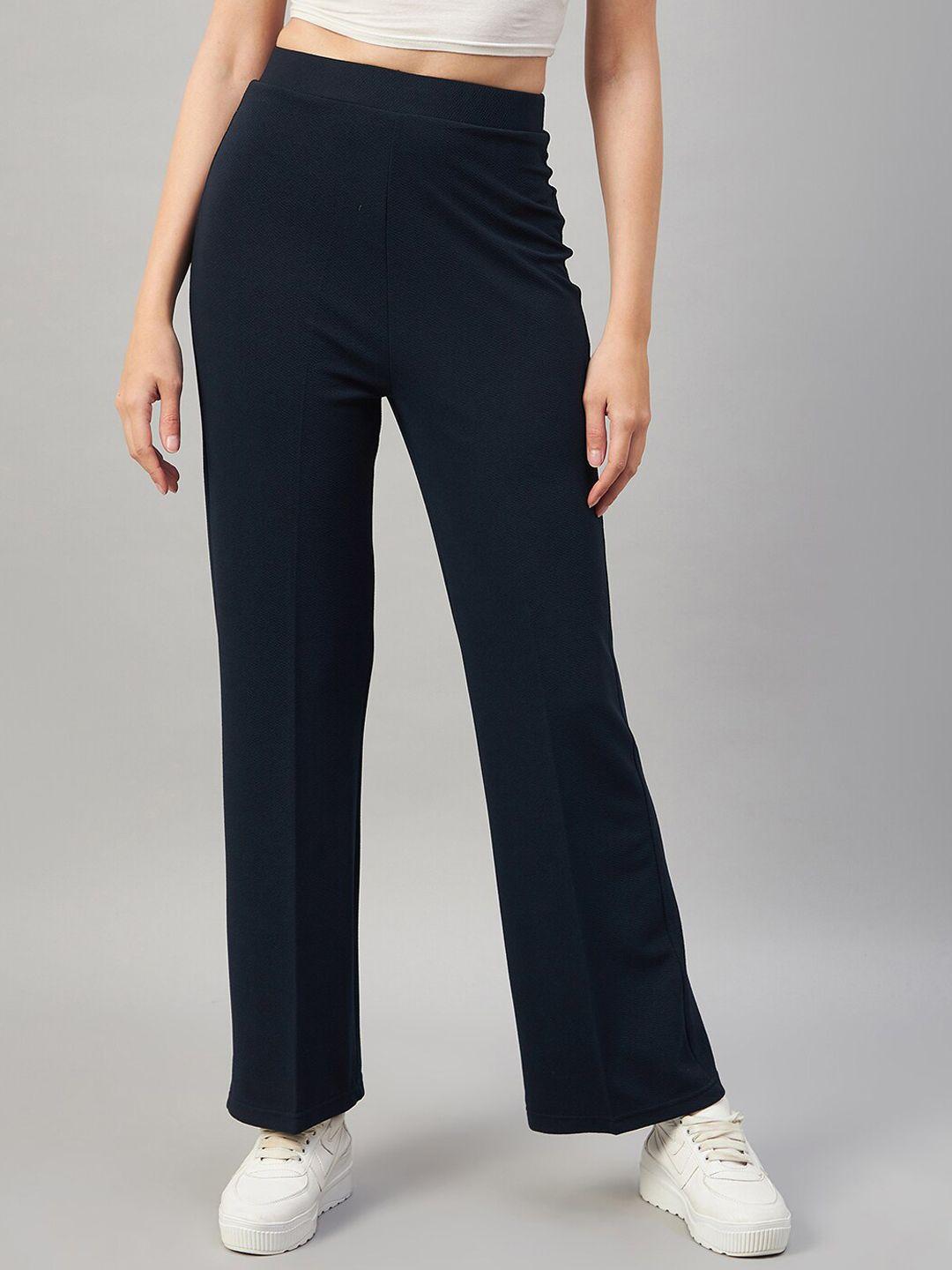 chemistry women flared high rise parallel trousers