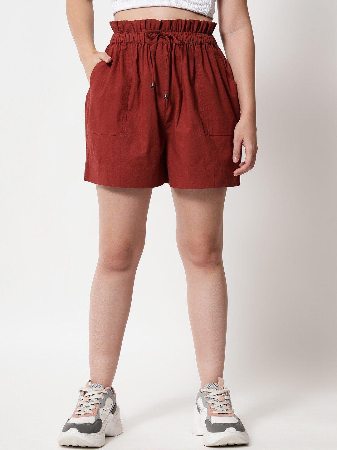 chemistry women high-rise cotton shorts