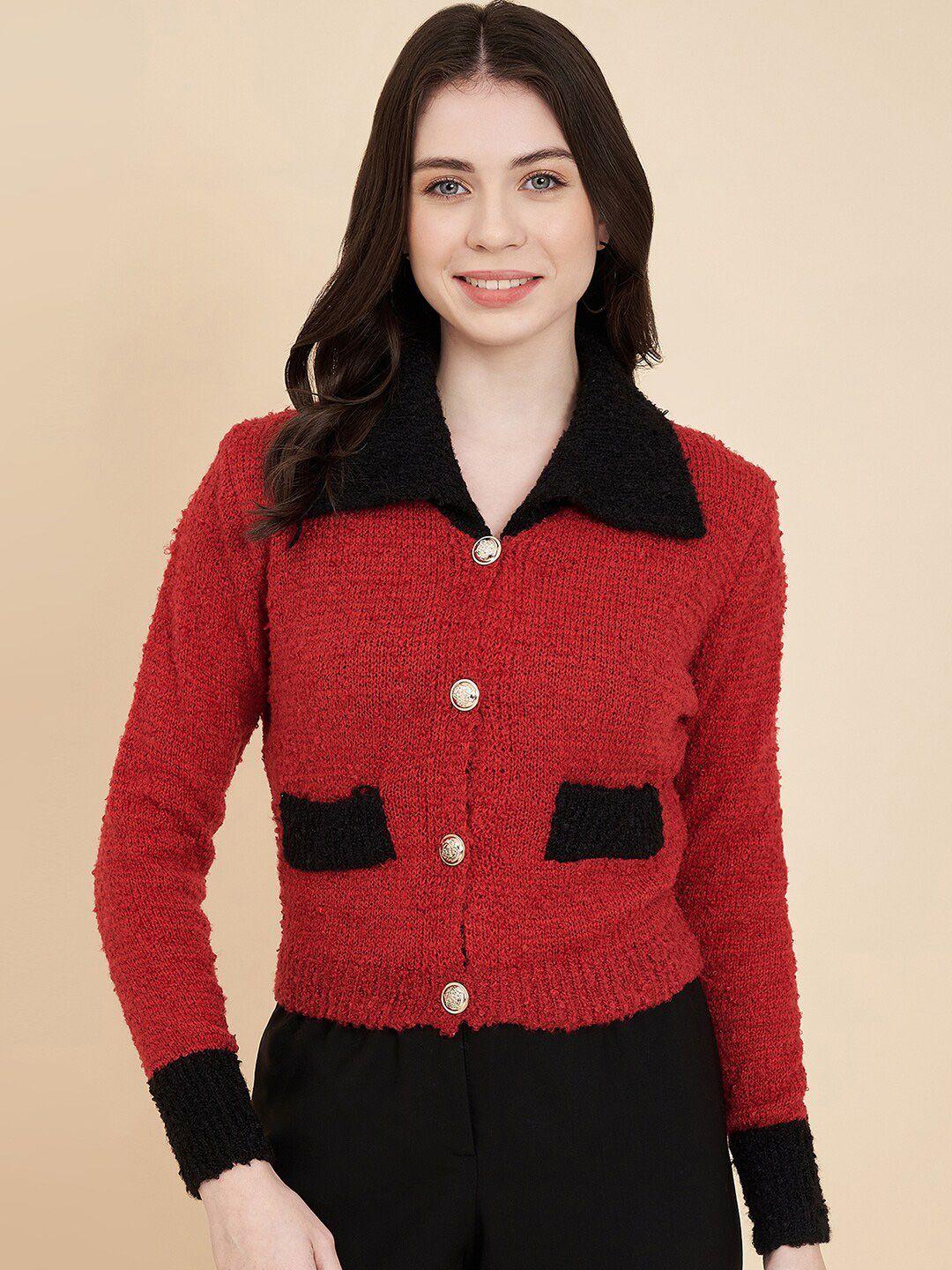 chemistry women red woollen pullover