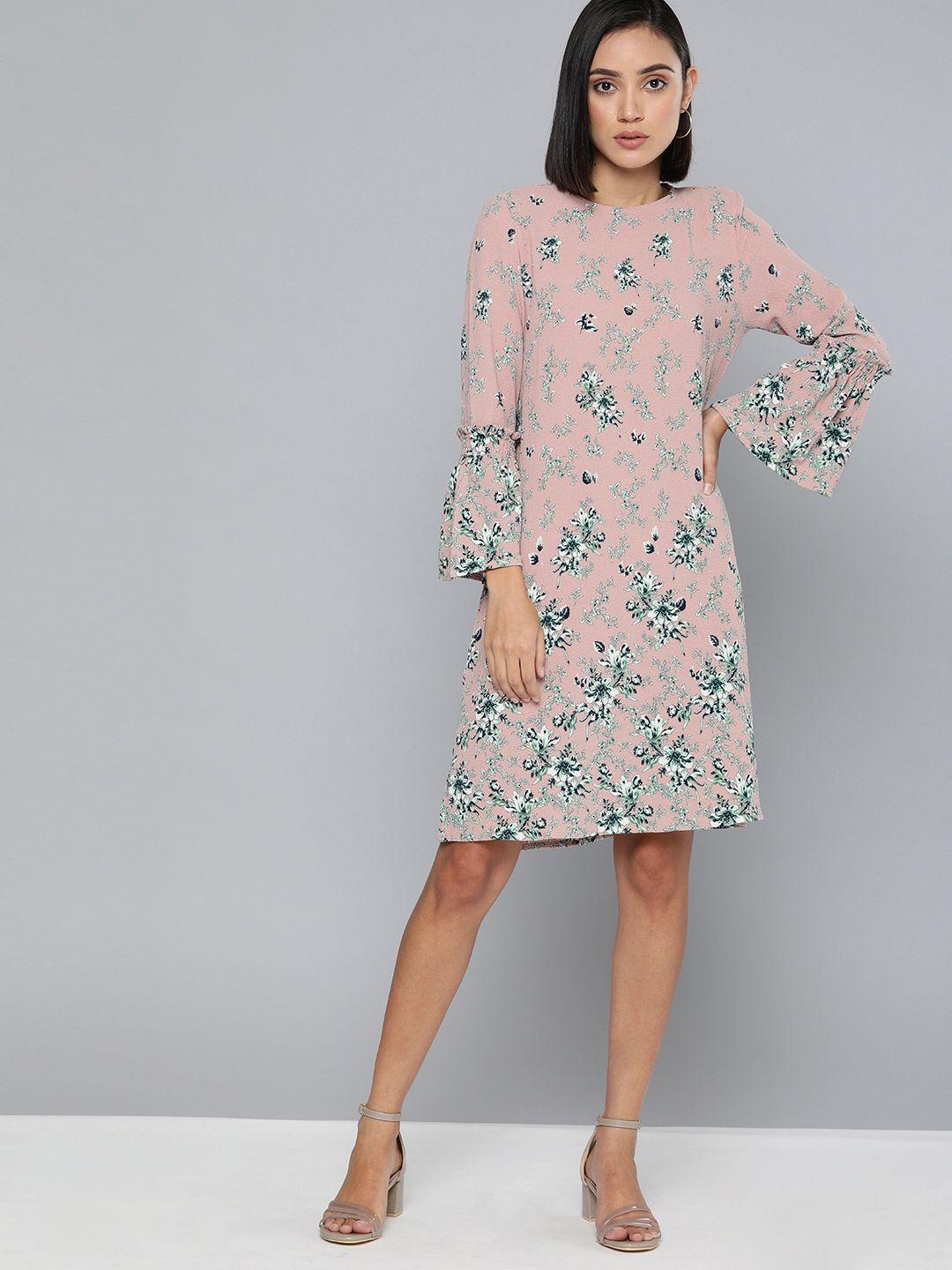 chemistry women rose printed a-line dress