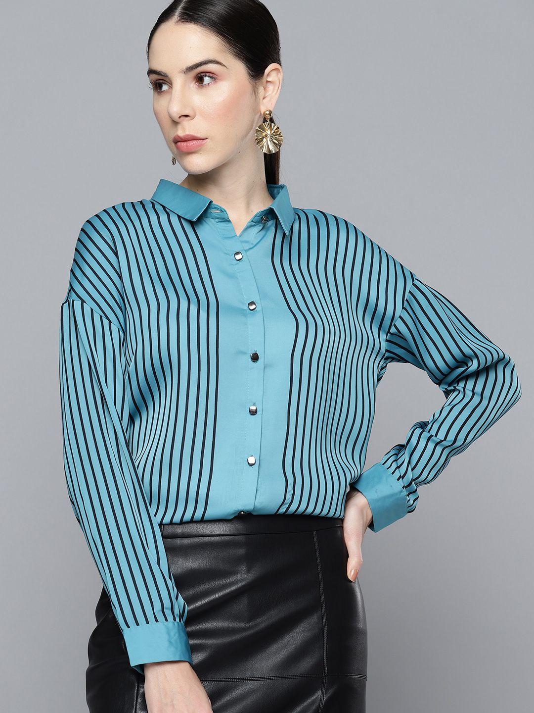 chemistry women striped casual shirt