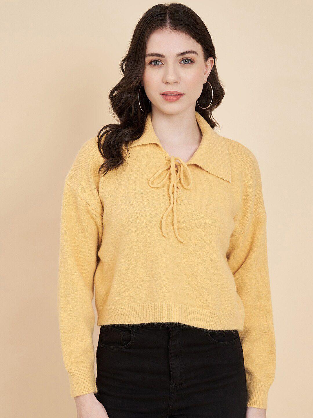 chemistry women yellow woollen pullover