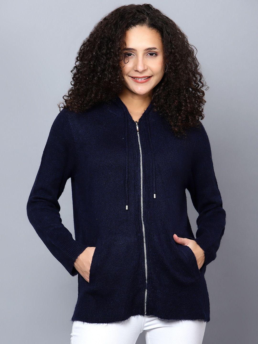 chemistry woollen hooded lightweight bomber jacket